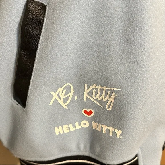 Hello Kitty Varsity Jacket – Light Blue & Black (XO, Kitty) - Picture 9 of 13